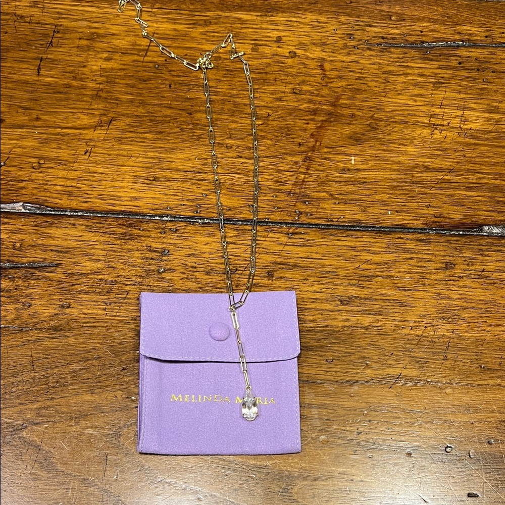 Melinda Maria Gold Chain Necklace with Pendant